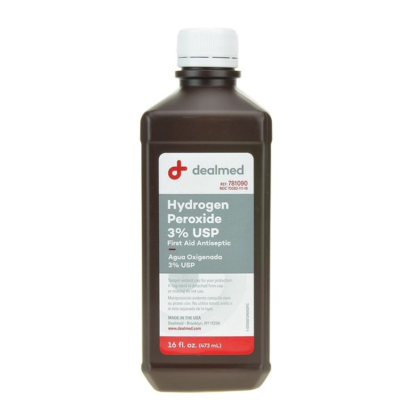 Dealmed Hydrogen Peroxide, 3% 16 Oz, Ea., Ea. 781090